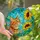 Cat Lovers' Intricate Tiffany Stained Glass Orange Tabby, Sunflowers & Daisies Mosaic Stained Glass Suncatcher - 1