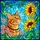 Cat Lovers' Intricate Tiffany Stained Glass Orange Tabby, Sunflowers & Daisies Mosaic Stained Glass Suncatcher - 6