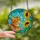 Cat Lovers' Intricate Tiffany Stained Glass Orange Tabby, Sunflowers & Daisies Mosaic Stained Glass Suncatcher - 2