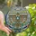 Hanukkah Celebrators' Ornate Stained Glass Menorah, Aflame Candles, Star of David, Amber Teal Blue Jewel Tones Stained Glass Suncatcher - 1