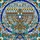 Hanukkah Celebrators' Ornate Stained Glass Menorah, Aflame Candles, Star of David, Amber Teal Blue Jewel Tones Stained Glass Suncatcher - 6