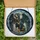 Rottweiler Lovers' Majestic Winged Stained Glass Art: Tiffany Style Charcoal Grey, Amber & Blue Mosaic Pattern Stained Glass Suncatcher - 5
