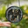Rottweiler Lovers' Majestic Winged Stained Glass Art: Tiffany Style Charcoal Grey, Amber & Blue Mosaic Pattern Stained Glass Suncatcher - 2