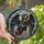 Rottweiler Lovers' Majestic Winged Stained Glass Art: Tiffany Style Charcoal Grey, Amber & Blue Mosaic Pattern Stained Glass Suncatcher - 1