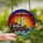 Coastal Art Lovers' Vibrant Tiffany Stained Glass Lighthouse Rocky Coast Sunset Ocean Stained Glass Suncatcher - 2