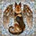 Dog Lovers' Majestic German Shepherd Feathered Wings Gold Tan Brown Tiffany Glass Art Mosaic Stained Glass Suncatcher - 6