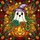 Halloween Lovers' Whimsical Stained Glass Ghost Pumpkin Succulent Snake Teal Orange Purple Autumn Stars Mosaic Stained Glass Suncatcher - 6
