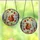 Nature Lovers' Tiffany Stained Glass Squirrel Winter Forest Mosaic Russet Orange Amber Autumn Leaves Stained Glass Suncatcher - 3