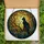 Cat Lovers' Detailed Black Cat Tiffany Stained Glass Golden Amber Teal Moonlit Branch Mosaic Stained Glass Suncatcher - T51ONKGYUD