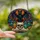 Gothic Art Admirers' Jewel Tone Stained Glass Black Cat Bat Wings Skull & Arcane Mosaic Stained Glass Suncatcher - VG8jw1lGXi