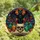 Gothic Art Admirers' Jewel Tone Stained Glass Black Cat Bat Wings Skull & Arcane Mosaic Stained Glass Suncatcher - oAYFrj-qeu