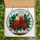 Holiday Decor Enthusiasts' Glowing Stained Glass Red Candles Poinsettia Holly Berries Pattern Stained Glass Suncatcher - 5