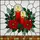 Holiday Decor Enthusiasts' Glowing Stained Glass Red Candles Poinsettia Holly Berries Pattern Stained Glass Suncatcher - 6