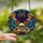 Art & Lore Enthusiasts' Tiffany Stained Glass Bat Skull Celestial Arcane Mosaic Jewel Tones Stained Glass Suncatcher - 2