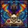 Art & Lore Enthusiasts' Tiffany Stained Glass Bat Skull Celestial Arcane Mosaic Jewel Tones Stained Glass Suncatcher - 6
