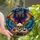 Art & Lore Enthusiasts' Tiffany Stained Glass Bat Skull Celestial Arcane Mosaic Jewel Tones Stained Glass Suncatcher - 1