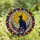 Celestial Feline Art Lovers' Tiffany Stained Glass Black Cat Golden Moon Jewel-Tone Mosaic Stained Glass Suncatcher - _paiytUJ0s