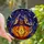 Autumn Lovers' Intricate Stained Glass Jack-o'-lantern Witch Hat Magical Night Mosaic Jewel Tones Stained Glass Suncatcher - 1