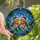Holiday Enthusiasts' Vibrant Stained Glass Robin Redbreasts Santa Hats Holly Berry Winter Mosaic Stained Glass Suncatcher - CgQhuuLAgG