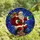 Festive Holiday Enthusiasts' Intricate Stained Glass Santa Claus Ruby Red Emerald Green Cobalt Blue Mosaic Stained Glass Suncatcher - bNQO69NvNS