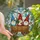 Holiday Decor Lovers' Stained Glass Gnomes Rustic Cart Winter Wonderland Mosaic Red Green Blue Stained Glass Suncatcher - LDzli1UqQA