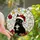 Cat Lovers' Festive Stained Glass Black Cat Santa Hat Emerald Eyes Jewel Tone Christmas Mosaic Stained Glass Suncatcher - 3v2GXovR29