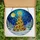 Personalized Family Christmas Stained Glass Golden Tree Winter Night Sky Jewel Tone 2025 Stained Glass Suncatcher - nLb45_FPWX