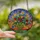 Nature Enthusiasts' Glowing Tiffany Style Stained Glass Tulips & Intricate Mosaic Garden Stained Glass Suncatcher - 1XoADSOVA1