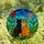 Cat Lovers' Tiffany Stained Glass Black & Orange Cats, Rose & Daisy Floral Mosaic Stained Glass Suncatcher - 4