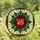 Art Lovers' Luminous Stained Glass Crimson Rose Emerald Teal Geometric Halo Design Stained Glass Suncatcher - 4