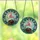 Art Lovers' Tiffany Stained Glass Gramophone, Rosy Pink Emerald Green Teal Floral Mosaic Stained Glass Suncatcher - 3