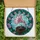 Art Lovers' Tiffany Stained Glass Gramophone, Rosy Pink Emerald Green Teal Floral Mosaic Stained Glass Suncatcher - 5