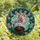 Art Lovers' Tiffany Stained Glass Gramophone, Rosy Pink Emerald Green Teal Floral Mosaic Stained Glass Suncatcher - 4
