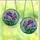 Art Enthusiasts' Tiffany Style Orchid Jewel Tone Magenta Royal Blue Mosaic Design Stained Glass Suncatcher - 3