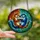 Nature Lovers' Nuzzling Otters Tiffany Style Stained Glass Orange Blue Teal Geometric Mosaic Design Stained Glass Suncatcher - 2
