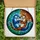 Nature Lovers' Nuzzling Otters Tiffany Style Stained Glass Orange Blue Teal Geometric Mosaic Design Stained Glass Suncatcher - 5