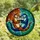Nature Lovers' Nuzzling Otters Tiffany Style Stained Glass Orange Blue Teal Geometric Mosaic Design Stained Glass Suncatcher - 4
