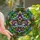 Art Lovers' Tiffany Stained Glass Fleur-de-lis Jewel Tone Intricate Geometric Mosaic Stained Glass Suncatcher - hRIjVdmInP