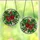 Art Enthusiasts' Jewel Tone Pomegranate Stained Glass Botanical Crimson Red Emerald Green Pattern Stained Glass Suncatcher - 3