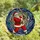 Christmas Sports Art Lovers' Tiffany Stained Glass Santa Claus Baseball Swing Jewel Tone Mosaic Stained Glass Suncatcher - I7QKa1FDBw