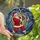 Christmas Sports Art Lovers' Tiffany Stained Glass Santa Claus Baseball Swing Jewel Tone Mosaic Stained Glass Suncatcher - oCXkwBL6KN