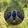 Fantasy Art Fans' Intricate Tiffany Stained Glass Indigo Violet Amber Ravens Nest Forest Mosaic Stained Glass Suncatcher - 1UhU5a6ARg