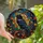Nature Lovers' High Contrast Stained Glass Raven Iridescent Blue Autumn Jewel Tone Mosaic Stained Glass Suncatcher - WCi2XEXJbZ