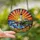 Coastal Art Lovers' Vibrant Tiffany Stained Glass Lighthouse Sunset Ocean Mosaic with Glowing Lamp and Wildflowers Stained Glass Suncatcher - 29hmqs_XLj