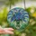 Nature Lovers' Tiffany Style Stained Glass Forget-Me-Not Floral Mosaic Vibrant Blue Purple Jewel Tones Stained Glass Suncatcher - bRDbmp1V7y