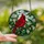 Nature Lovers' Vibrant Red Cardinal Tiffany Stained Glass Art Intricate Foliage Stained Glass Suncatcher - ywCnMlVeIQ