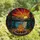 Nature Lovers' Vibrant Jewel Tone Tiffany Stained Glass Campfire Mountain Lake Sunset Artwork Stained Glass Suncatcher - -Q0CFVaVYX