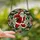 Christmas Football Fans' Tiffany Stained Glass Santa Football Jewel Tone Pine Branch Mosaic Stained Glass Suncatcher - cRRvPFqdPU