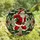 Christmas Football Fans' Tiffany Stained Glass Santa Football Jewel Tone Pine Branch Mosaic Stained Glass Suncatcher - elZBlVTVJO