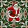Christmas Football Fans' Tiffany Stained Glass Santa Football Jewel Tone Pine Branch Mosaic Stained Glass Suncatcher - 6